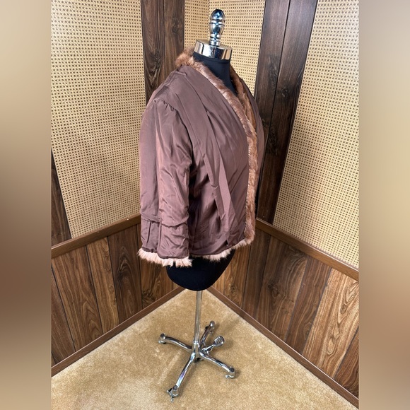 BEAUTIFUL VINTAGE RUSSIAN SABLE FUR COAT JACKET BOLERO CAPE SIZE SMALL - Picture 8 of 10